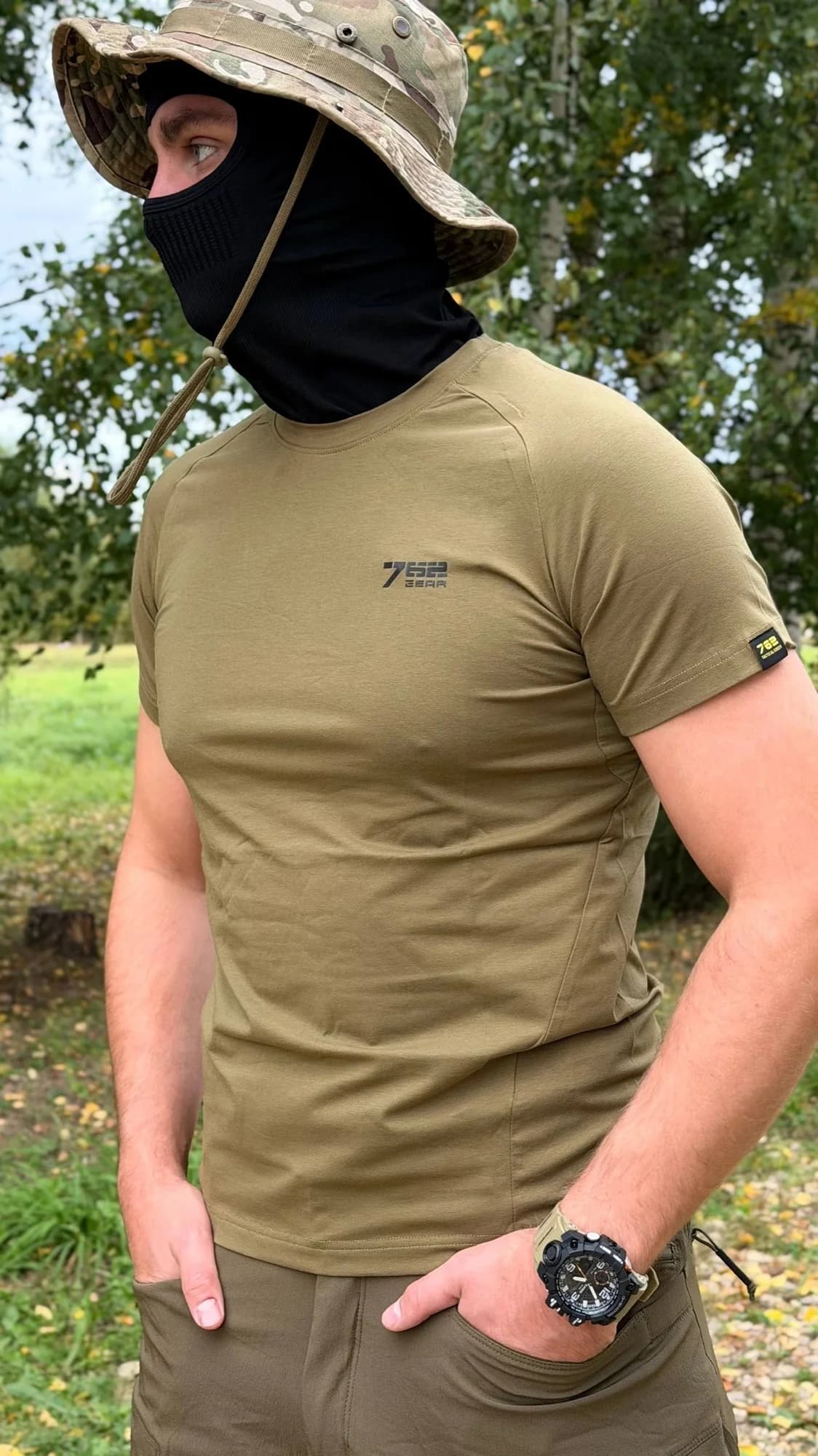 Тактическая футболка 7.62 GEAR, олива — фото 1